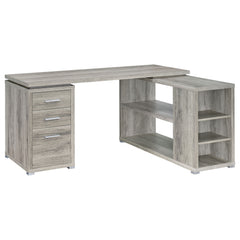Orleans Furniture - Coaster - Yvette 60-inch 3-drawer L-Shape Computer Desk Grey Driftwood - 801516