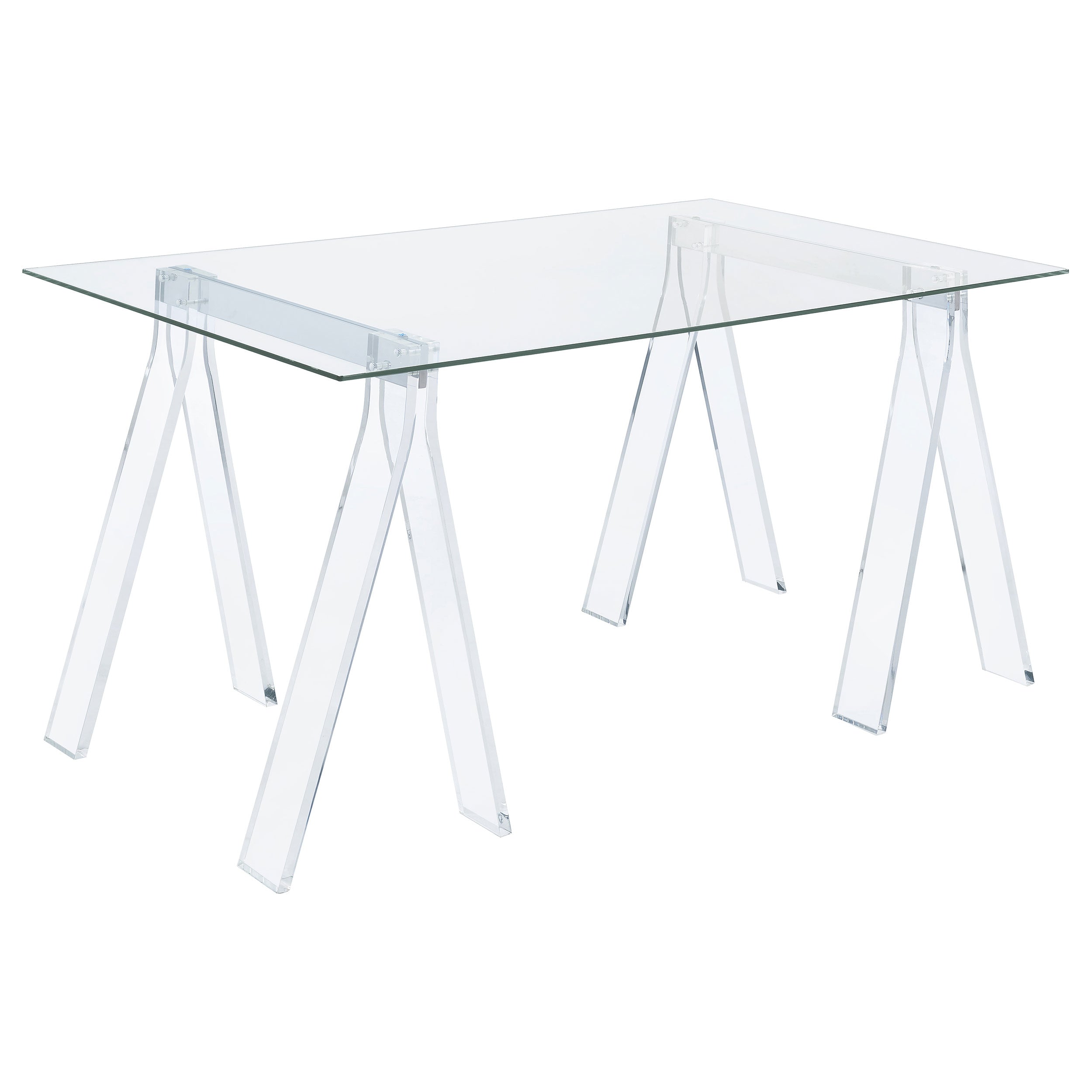 Orleans Furniture - Coaster - Amaturo 59-inch Glass Top Acrylic Writing Desk Clear - 801535