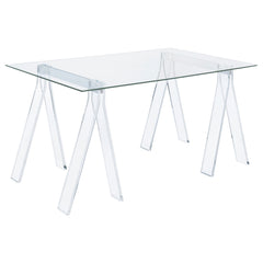 Orleans Furniture - Coaster - Amaturo 59-inch Glass Top Acrylic Writing Desk Clear - 801535