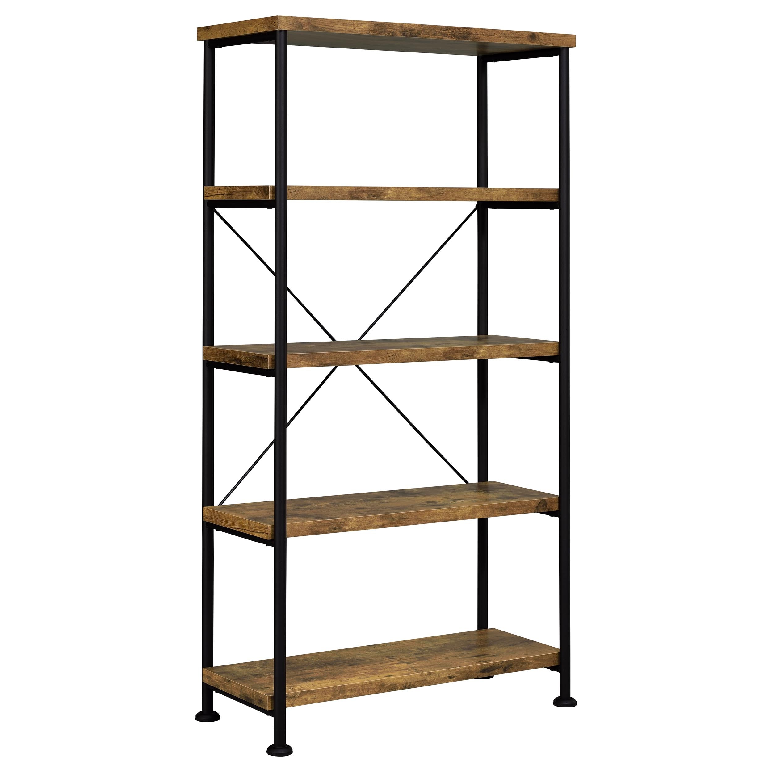 Orleans Furniture - Coaster - Analiese 63-inch 4-shelf Bookshelf Rustic Nutmeg - 801542