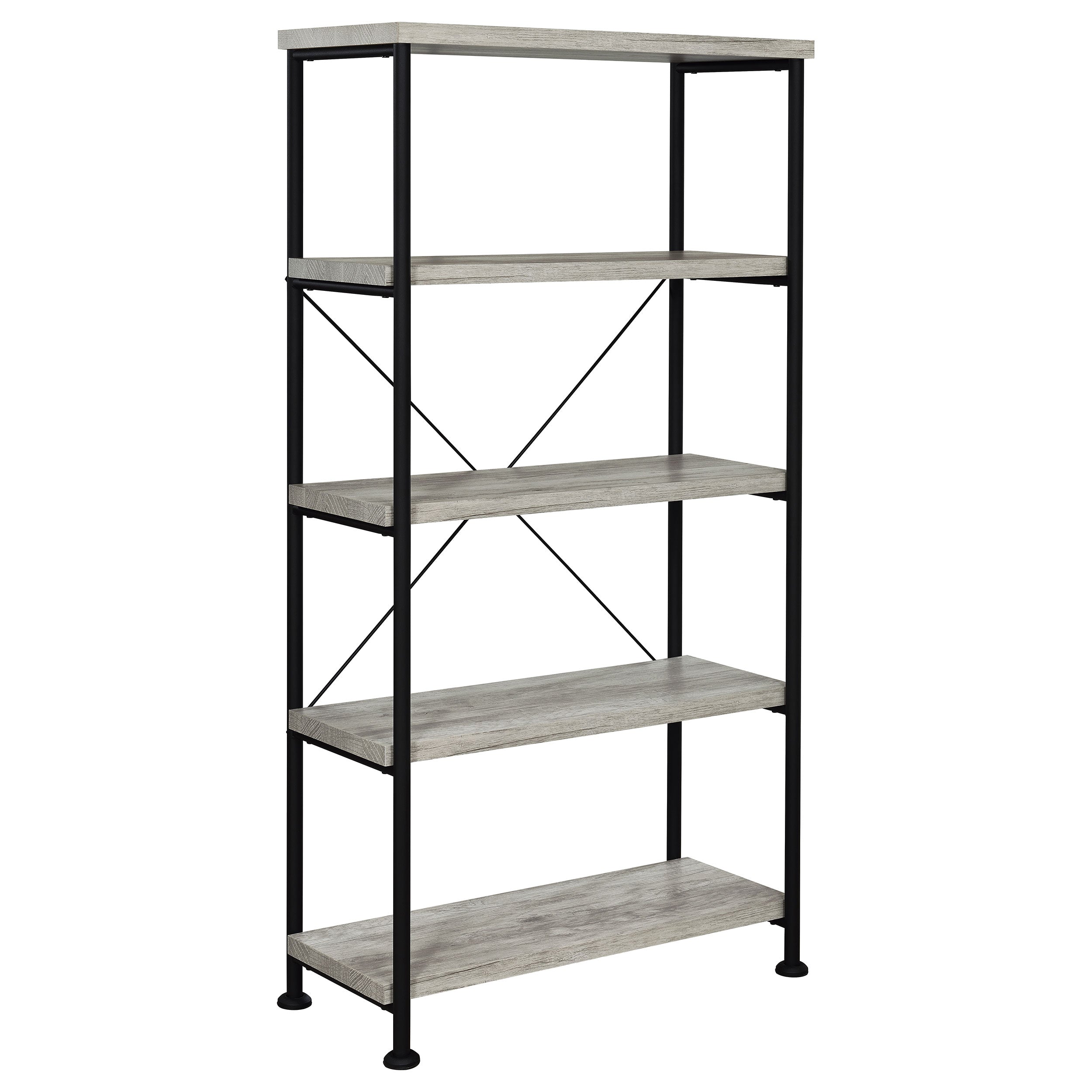 Orleans Furniture - Coaster - Analiese 63-inch 4-shelf Bookshelf Grey Driftwood - 801546