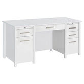 Orleans Furniture - Coaster - Dylan 60-inch 4-drawer Lift Top Office Desk White High Gloss - 801573