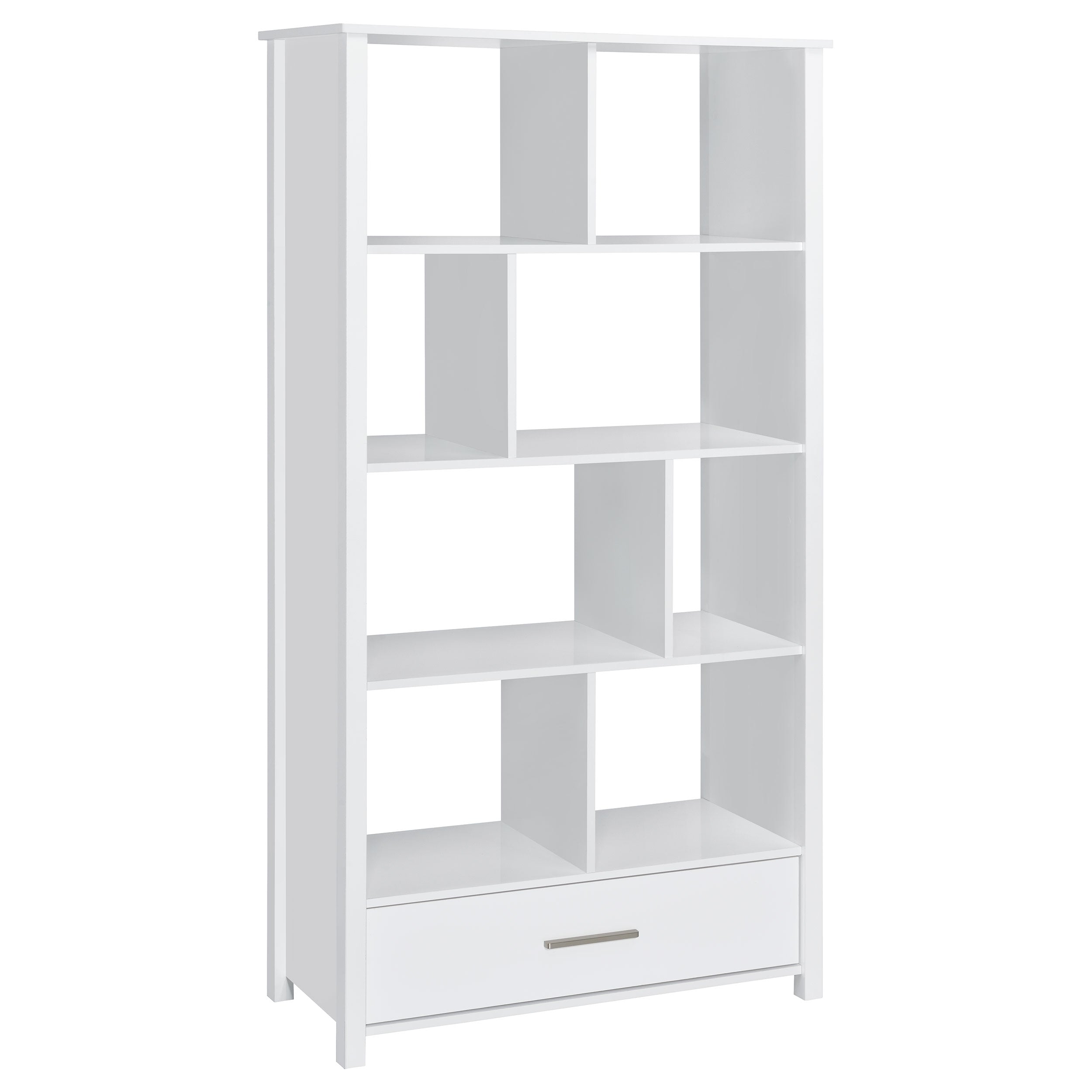 Orleans Furniture - Coaster - Dylan 68-inch 4-shelf Storage Bookshelf White High Gloss - 801574