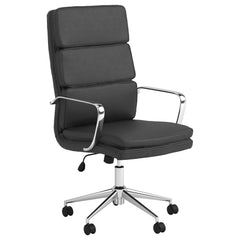 Orleans Furniture - Coaster - Ximena Upholstered Adjustable High Back Office Chair Black - 801744