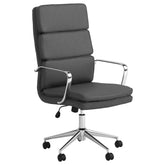Orleans Furniture - Coaster - Ximena Upholstered Adjustable High Back Office Chair Grey - 801745