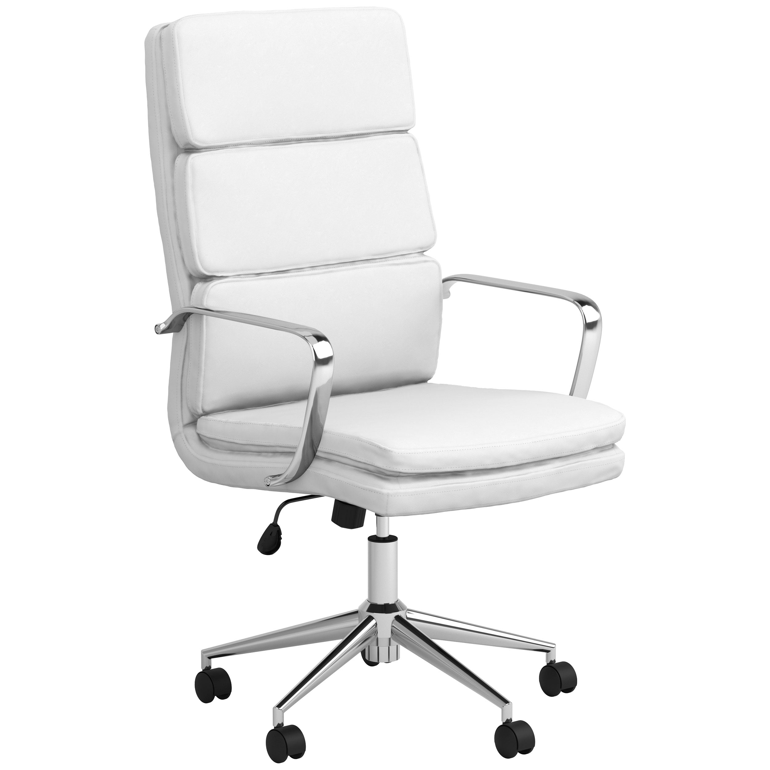 Orleans Furniture - Coaster - Ximena Upholstered Adjustable High Back Office Chair White - 801746