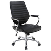 Orleans Furniture - Coaster - Chase Upholstered Adjustable Home Office Desk Chair Black - 802269