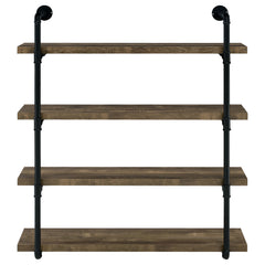 Elmcrest 39-inch 4-shelf Wall Bookshelf Rustic Oak