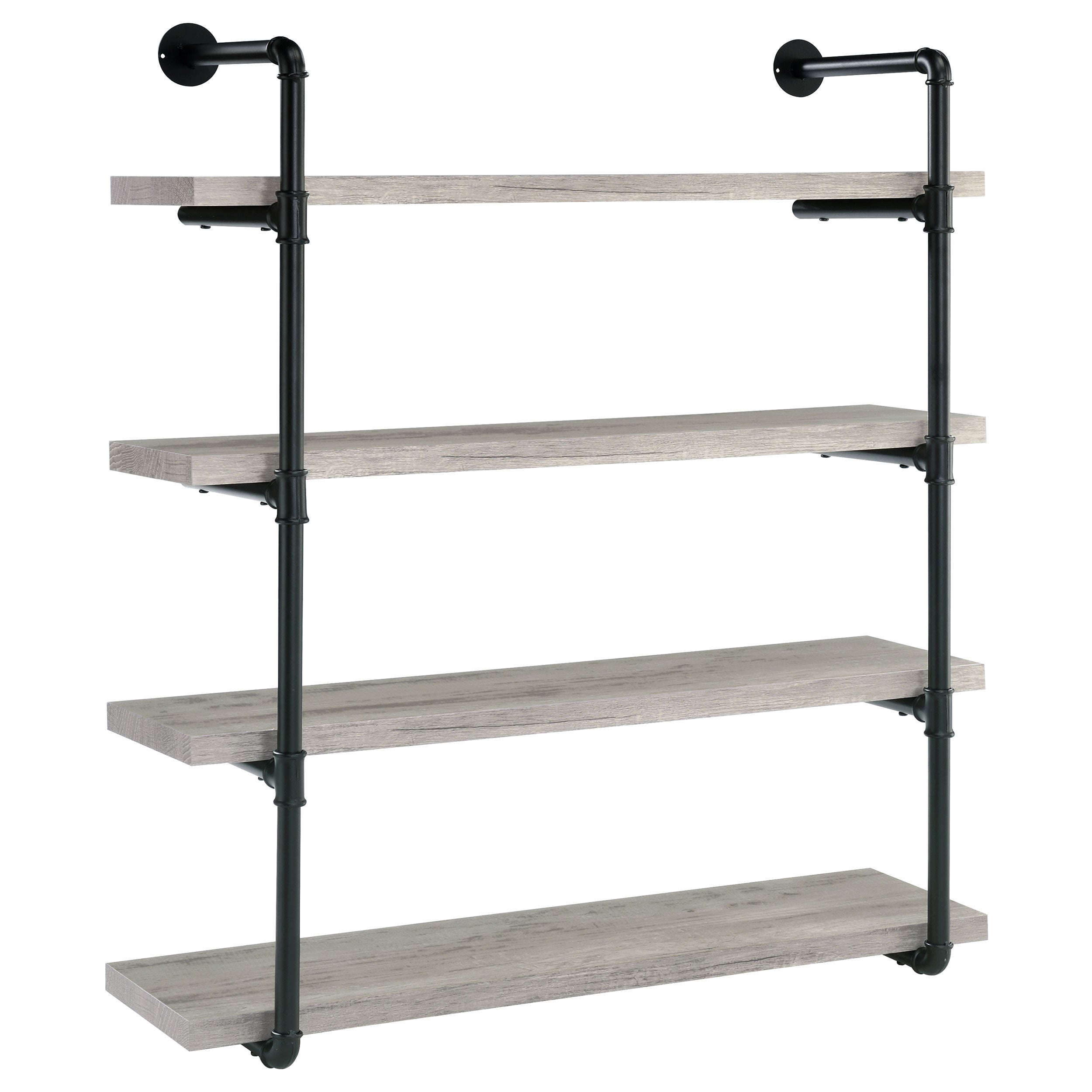 Orleans Furniture - Coaster - Elmcrest 39-inch 4-shelf Wall Bookshelf Grey Driftwood - 804427