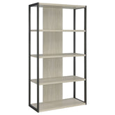 Orleans Furniture - Coaster - Loomis 72-inch 4-shelf Bookshelf Whitewashed Grey - 805883