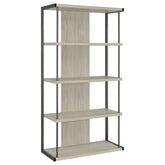 Orleans Furniture - Coaster - Loomis 72-inch 4-shelf Bookshelf Whitewashed Grey - 805884