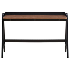 Raul 50-inch Writing Desk with USB Ports Walnut and Black