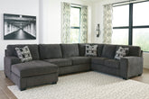 Orleans Furniture - Ashley Furniture - Ballinasloe Sectional - LAF 3-Piece Sectional with Chaise / Smoke - 80703S2