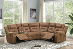 8080 RECLINER SECTIONAL BROWN