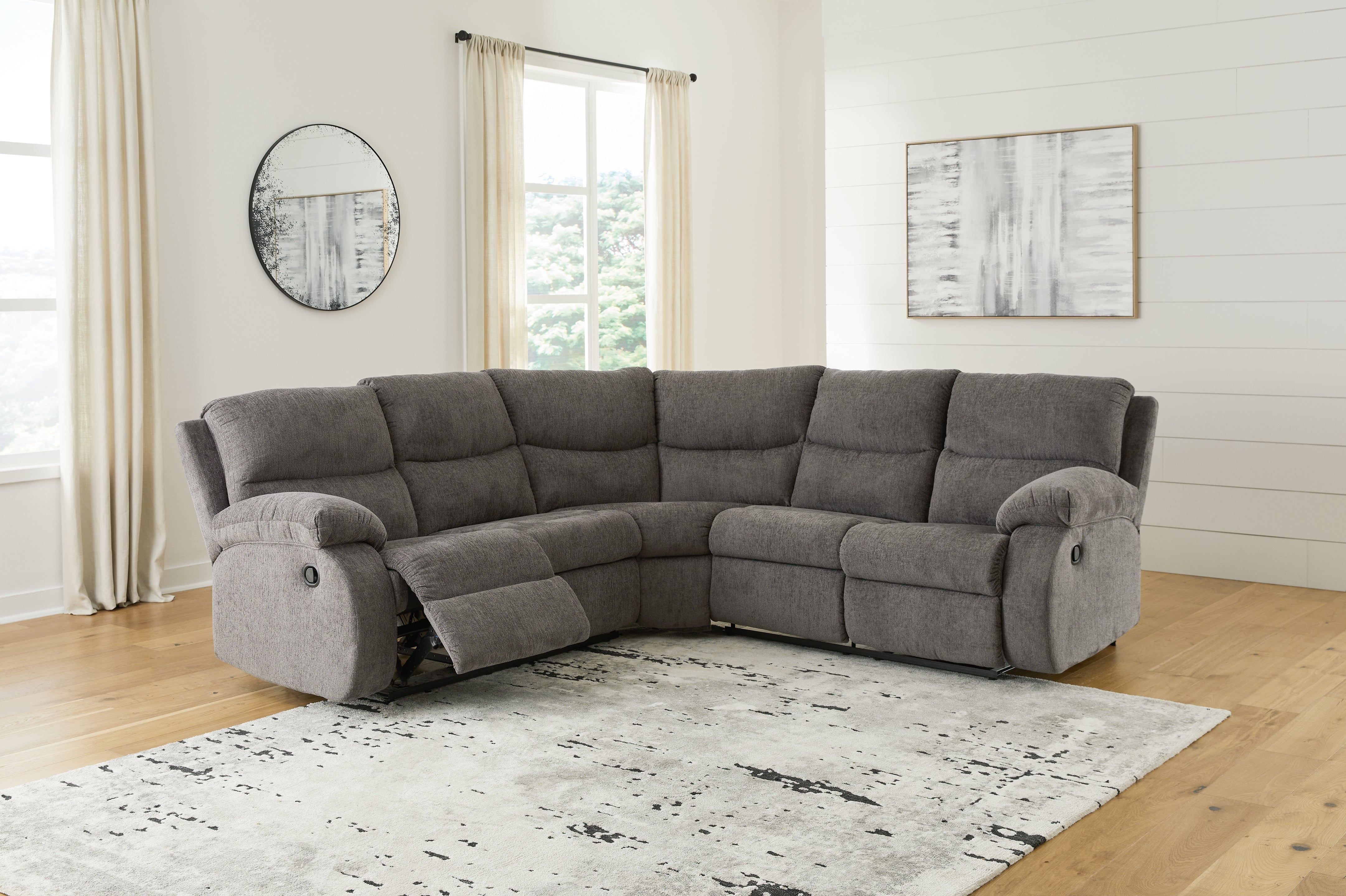 Orleans Furniture - Ashley Furniture - Museum Sectional - 2-Piece Reclining Sectional / Pewter - 81807S2