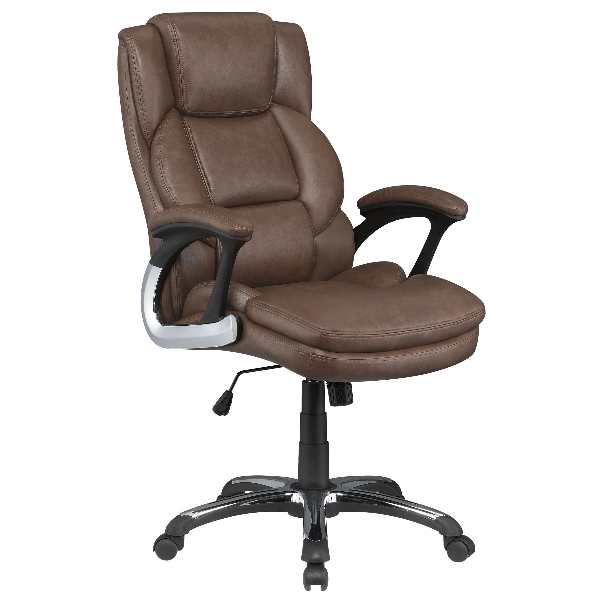 Orleans Furniture - Coaster - Nerris Upholstered Adjustable Home Office Desk Chair Brown - 881184