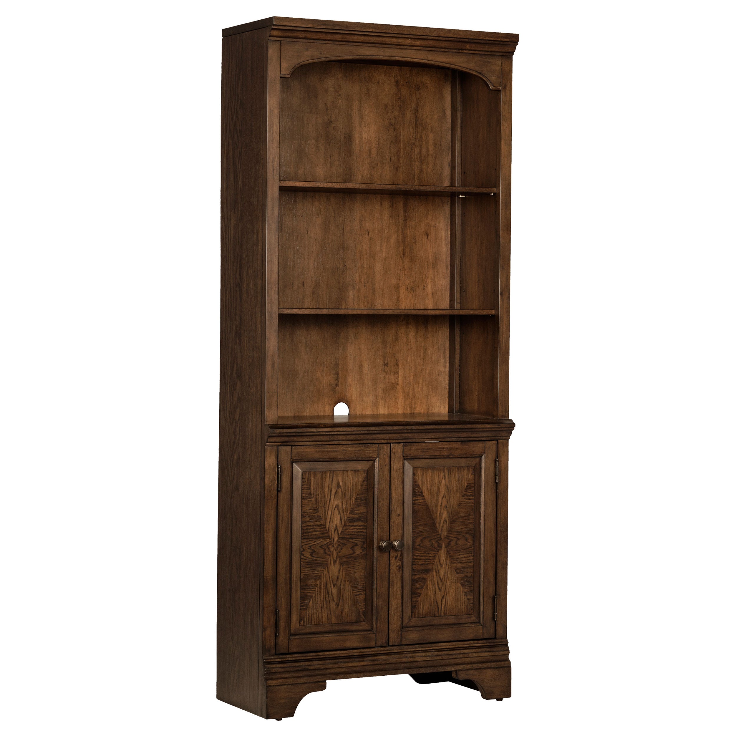 Orleans Furniture - Coaster - Hartshill 78-inch 3-shelf Cabinet Bookcase Burnished Oak - 881286