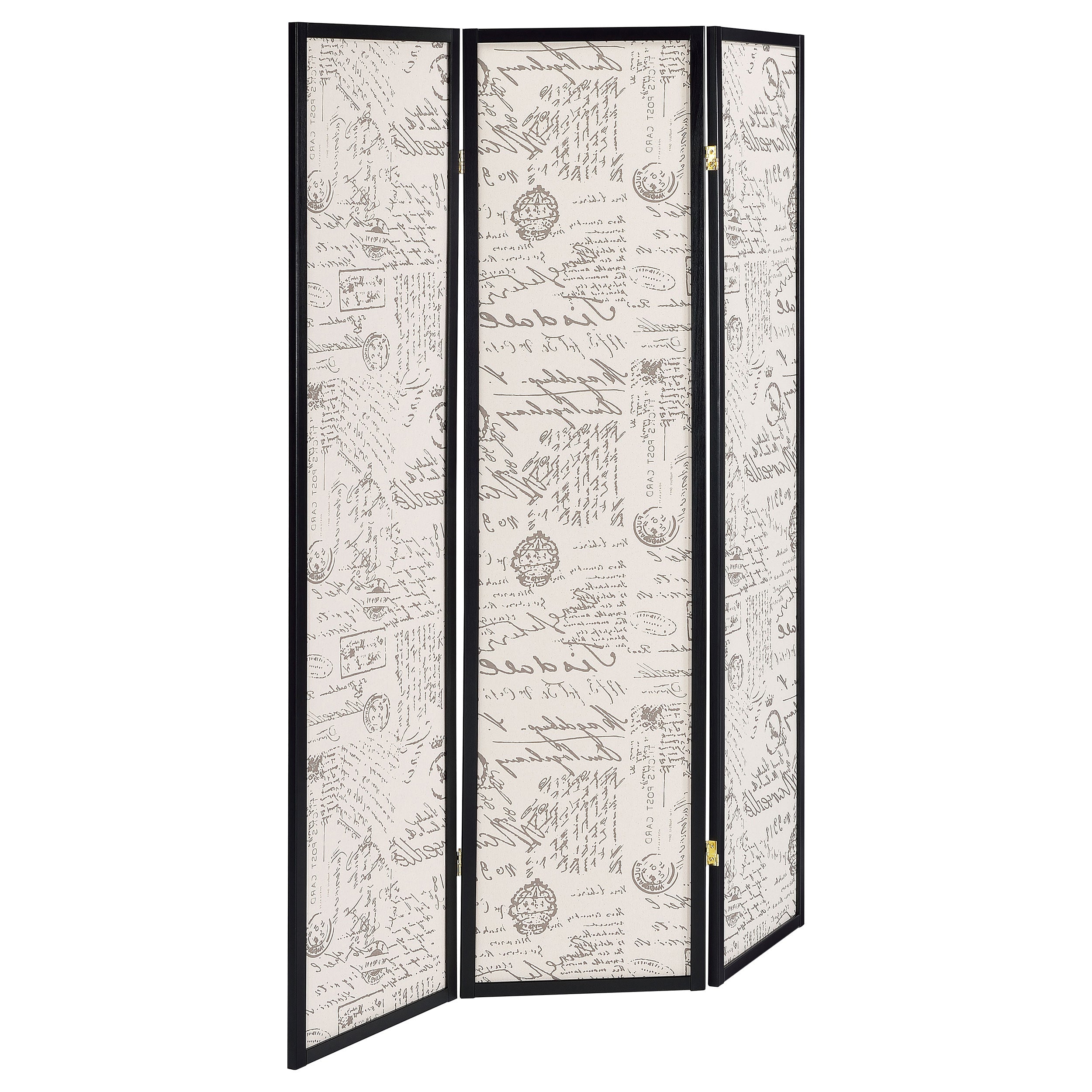Orleans Furniture - Coaster - Felice 3-Panel Room Divider Folding Screen French Script - 900074