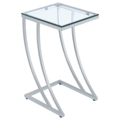 Orleans Furniture - Coaster - Cayden Rectangular Glass Top Sofa Side Table Chrome - 900082