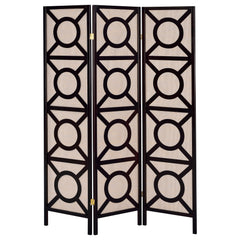 Vulcan 3 Panel Room Divider Folding Shoji Screen Cappuccino