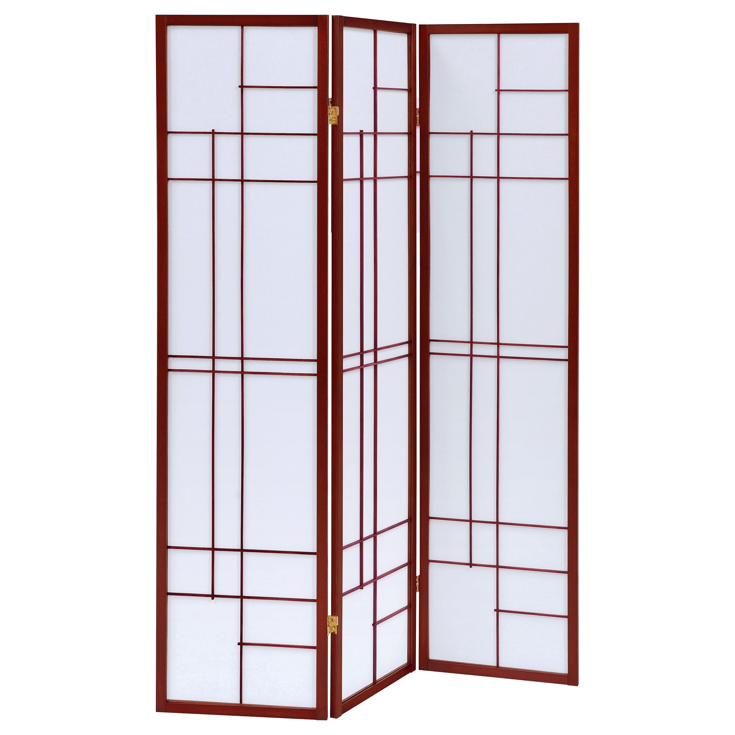 Orleans Furniture - Coaster - Katerina 3-Panel Room Divider Folding Shoji Screen Cherry - 900110