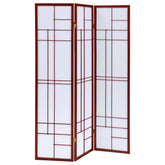 Orleans Furniture - Coaster - Katerina 3-Panel Room Divider Folding Shoji Screen Cherry - 900110