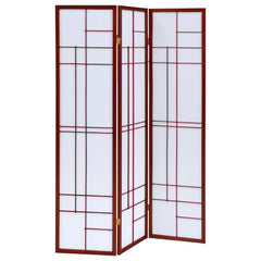 Orleans Furniture - Coaster - Katerina 3-Panel Room Divider Folding Shoji Screen Cherry - 900110