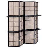 Orleans Furniture - Coaster - Iggy 4-Panel Room Divider Folding Shoji Screen Cappuccino - 900166