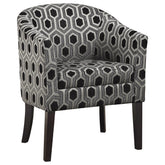 Orleans Furniture - Coaster - Jansen Upholstered Accent Club Chair Grey and Black - 900435
