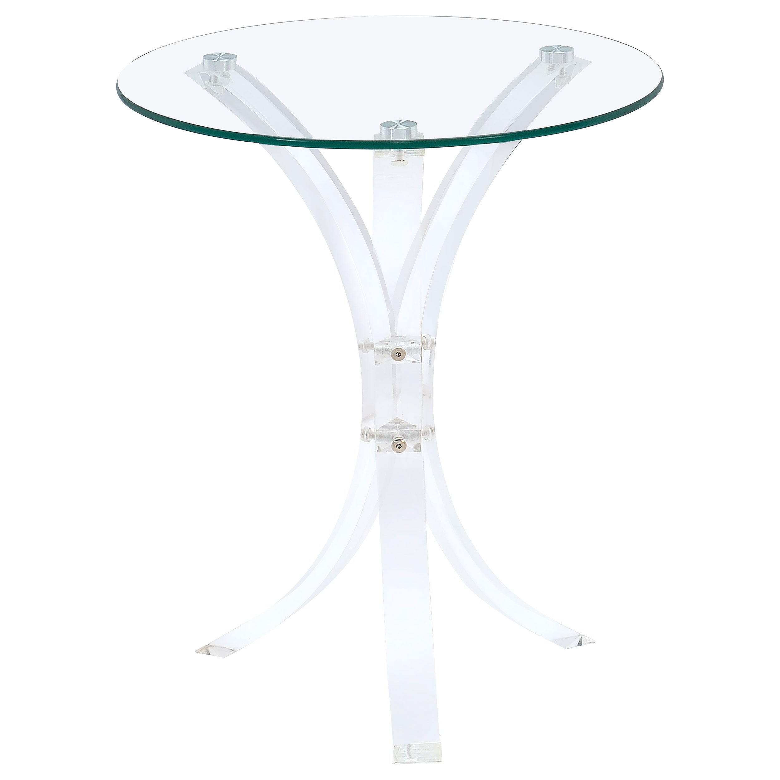 Orleans Furniture - Coaster - Laning Round Glass Top Acrylic Side Table Clear - 900490