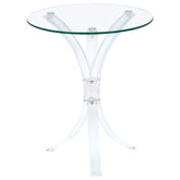 Orleans Furniture - Coaster - Laning Round Glass Top Acrylic Side Table Clear - 900490