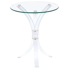 Orleans Furniture - Coaster - Laning Round Glass Top Acrylic Side Table Clear - 900490
