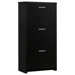 Orleans Furniture - Coaster - Vivian 3-drawer Engineered Wood Shoe Cabinet Black - 900604