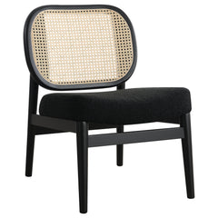 Orleans Furniture - Coaster - Rayo Rattan Cane Back Accent Chair with Padded Seat Black - 900620