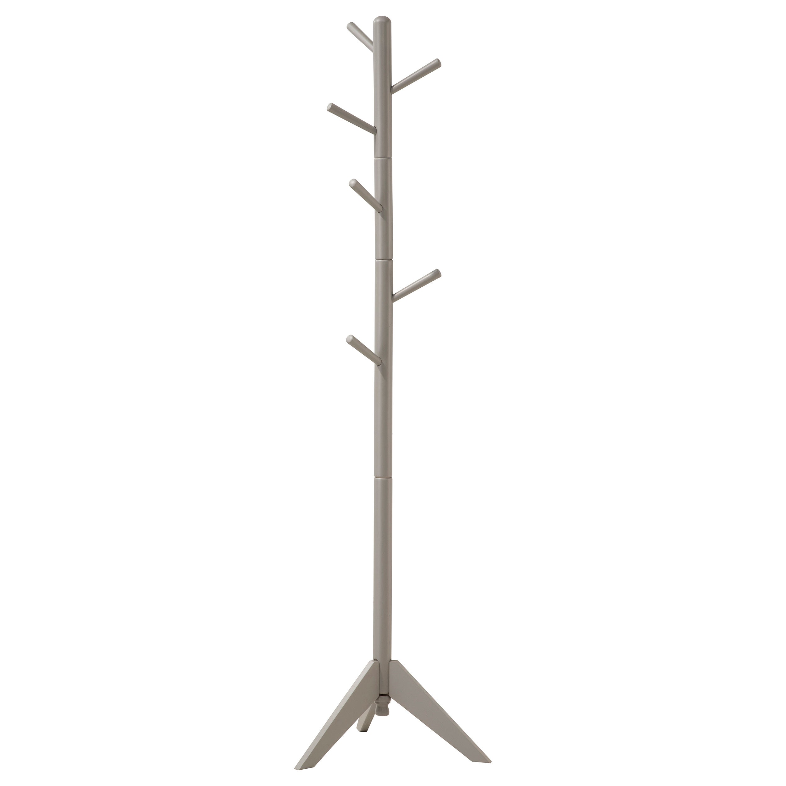Orleans Furniture - Coaster - Devlin 6 Hook Freestanding Wood Coat Rack Hat Hanger Grey - 900632