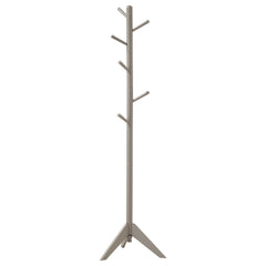Orleans Furniture - Coaster - Devlin 6 Hook Freestanding Wood Coat Rack Hat Hanger Grey - 900632