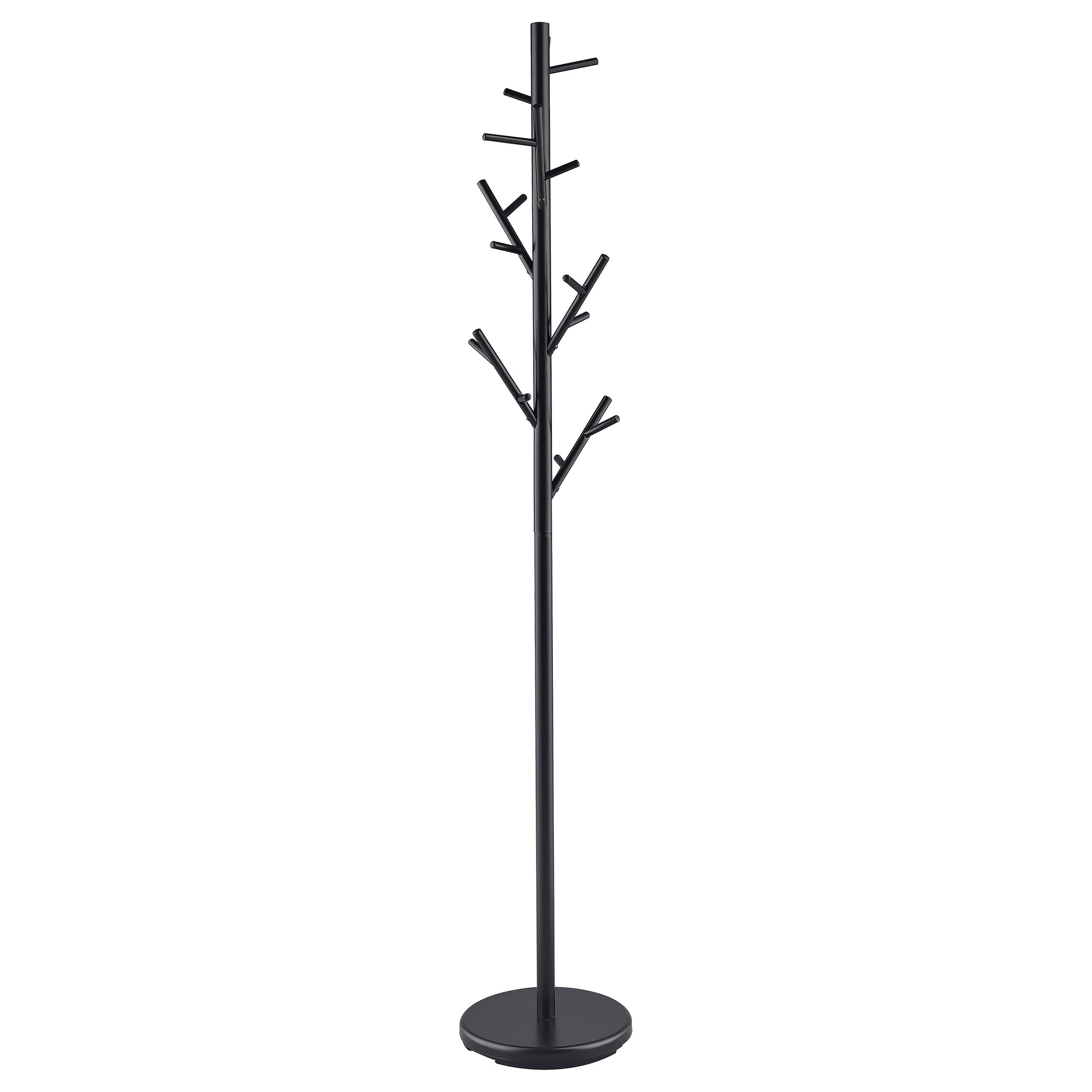 Orleans Furniture - Coaster - Clover 18 Hook Freestanding Metal Coat Rack Hat Hanger Black - 900897