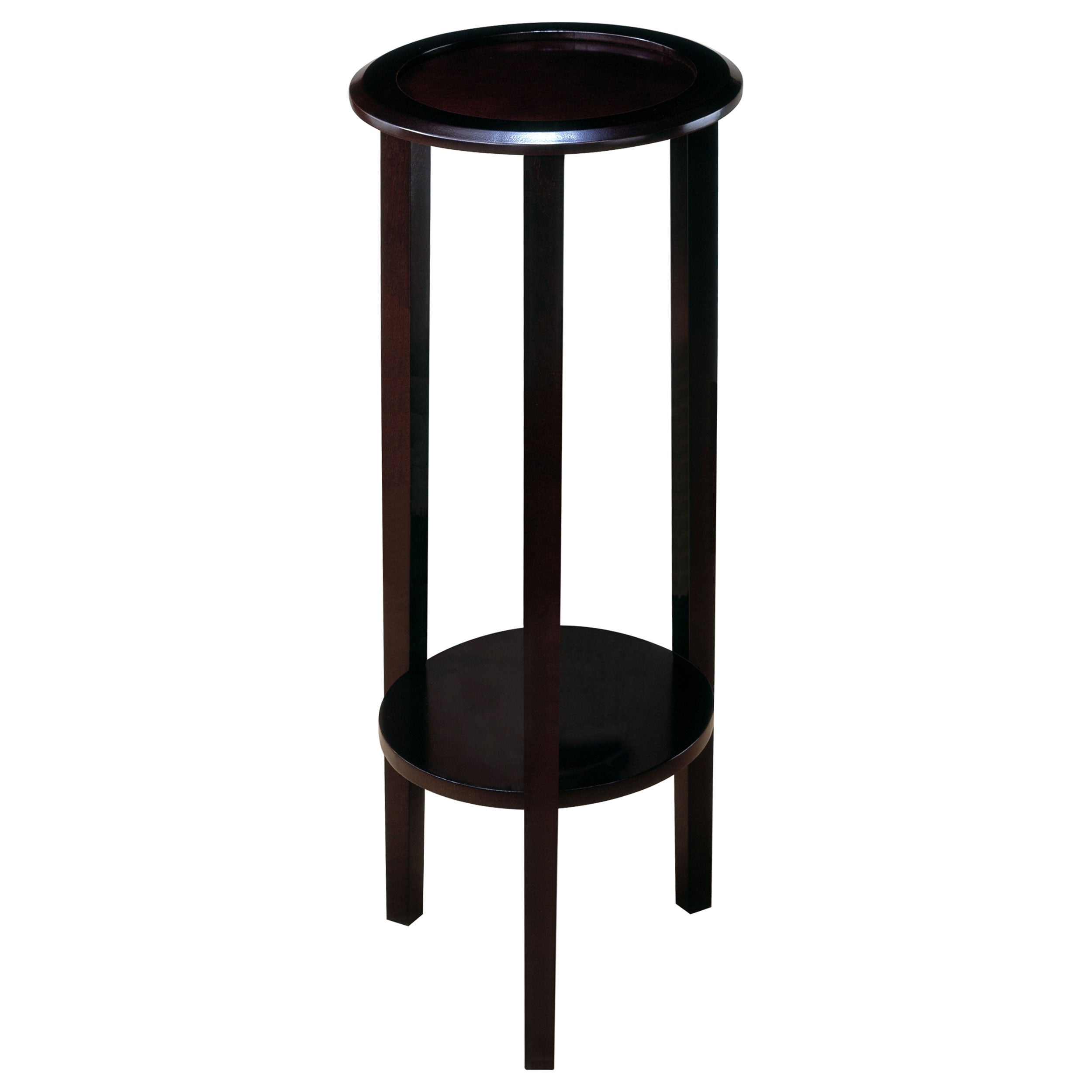 Orleans Furniture - Coaster - Kirk 1-shelf Round Wood Plant Stand Side Table Espresso - 900936