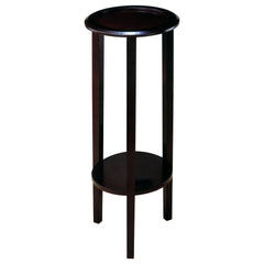 Orleans Furniture - Coaster - Kirk 1-shelf Round Wood Plant Stand Side Table Espresso - 900936