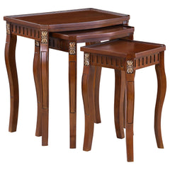 Orleans Furniture - Coaster - Daphne 3-piece Rectangular Wood Nesting Table Set Warm Brown - 901076