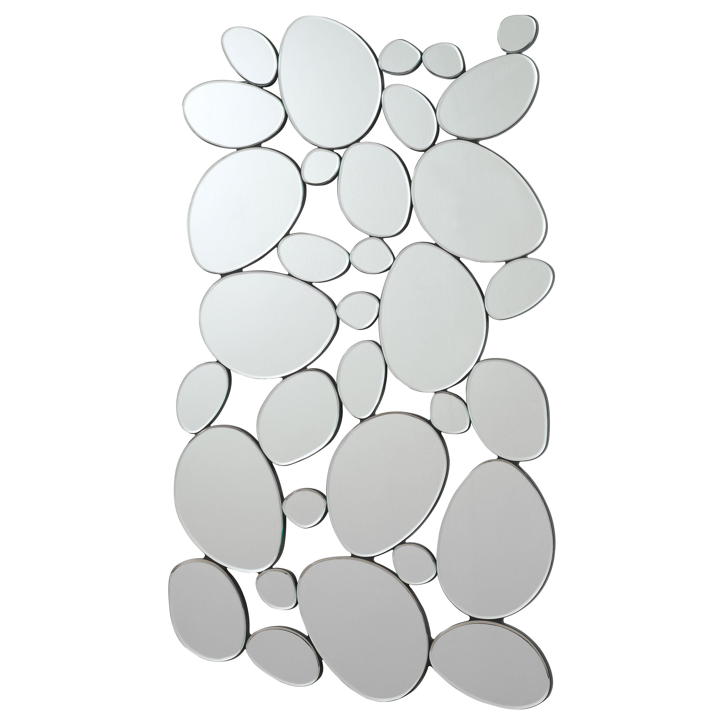Orleans Furniture - Coaster - Topher 29 x 51 Inch Pebble Themed Wall Mirror Silver - 901791
