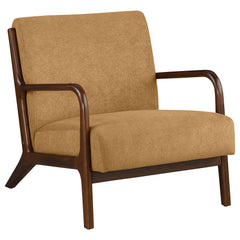Orleans Furniture - Coaster - Foster Upholstered Wood Frame Accent Chair Honey - 902271