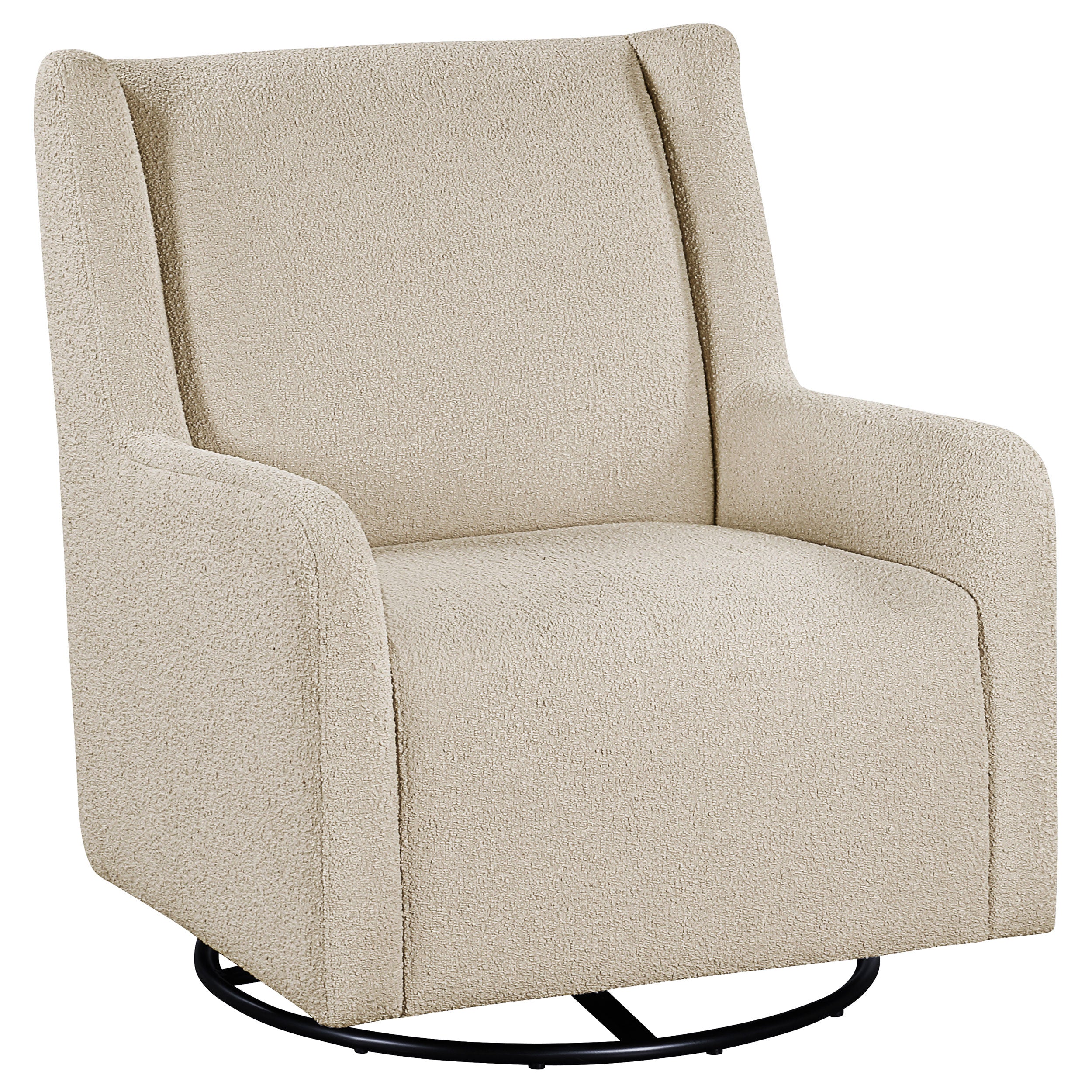 Orleans Furniture - Coaster - Serra Boucle Upholstered Swivel Glider Recliner Sandy Beige - 902453