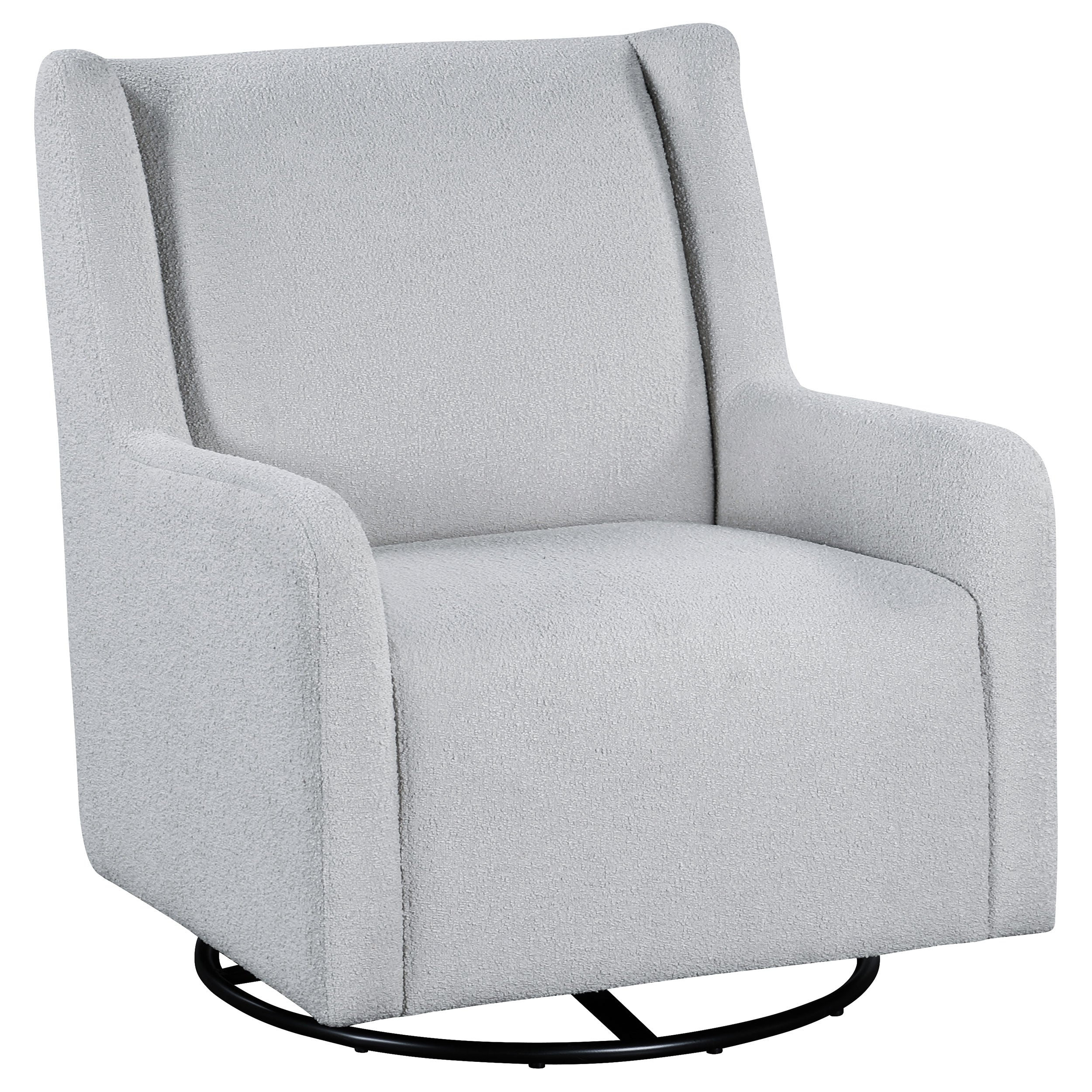 Orleans Furniture - Coaster - Serra Boucle Upholstered Swivel Glider Recliner Dove Grey - 902454