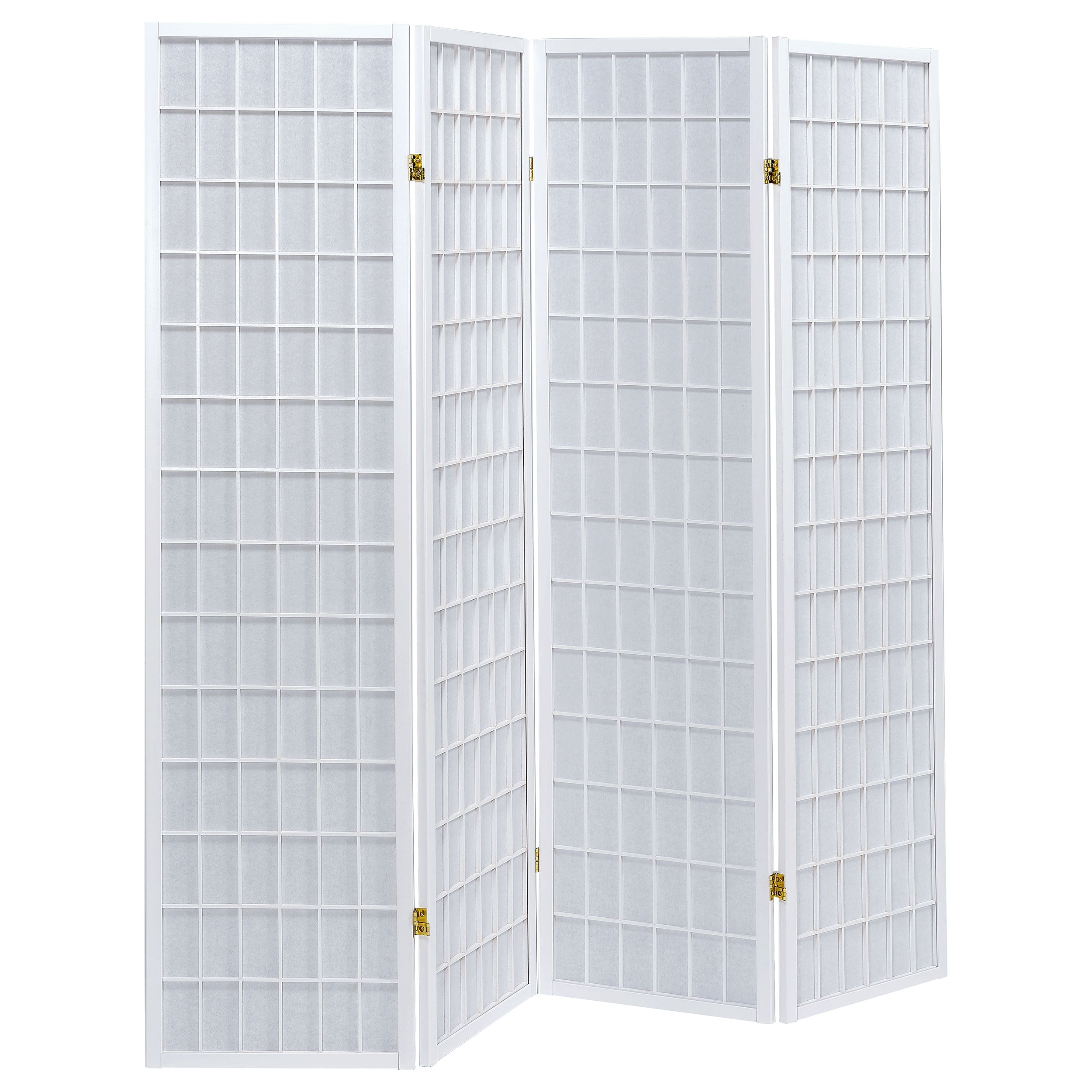 Orleans Furniture - Coaster - Roberto 4-Panel Room Divider Folding Shoji Screen White - 902626