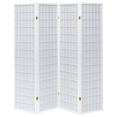 Roberto 4-Panel Room Divider Folding Shoji Screen White