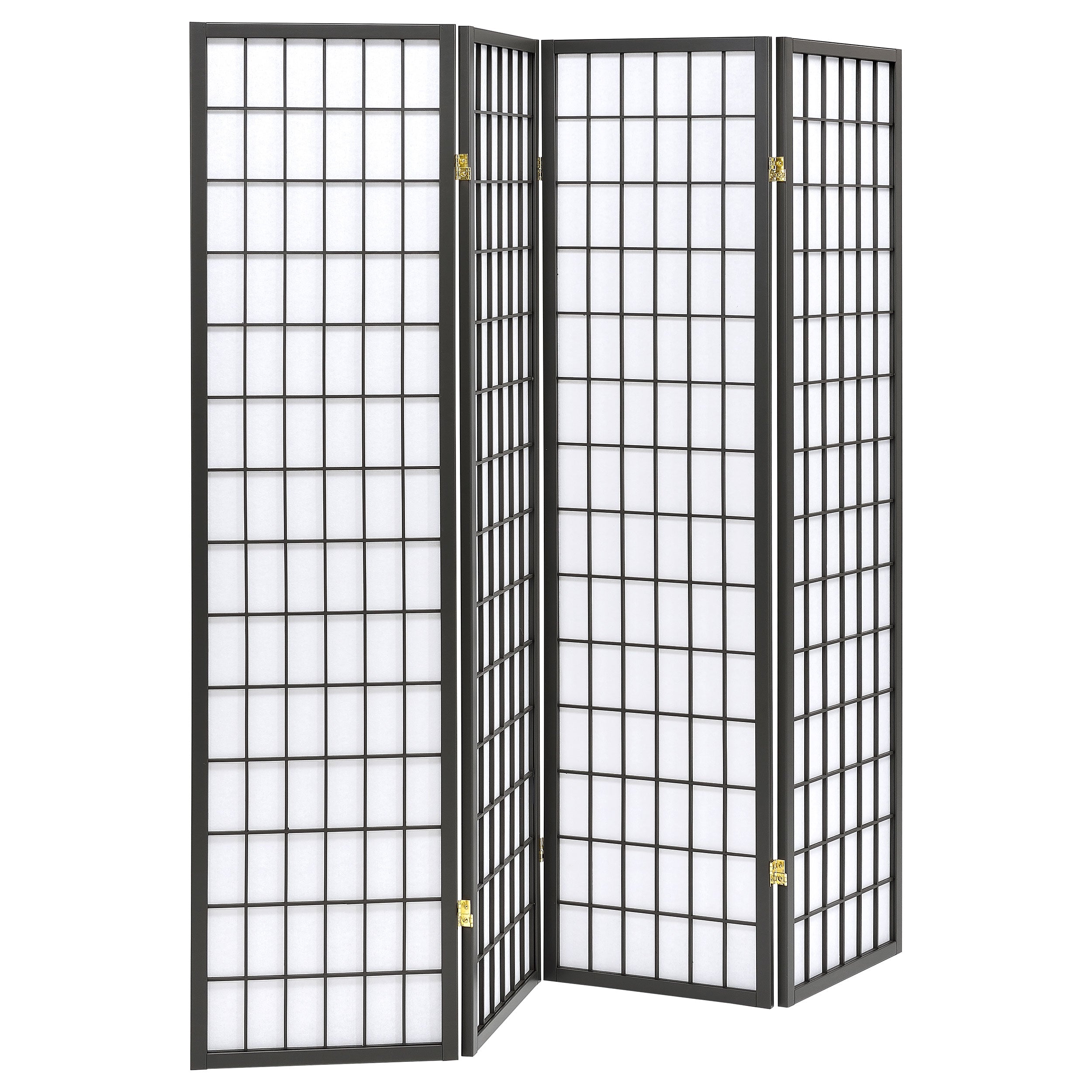 Orleans Furniture - Coaster - Roberto 4-Panel Room Divider Folding Shoji Screen Dark Grey - 902631