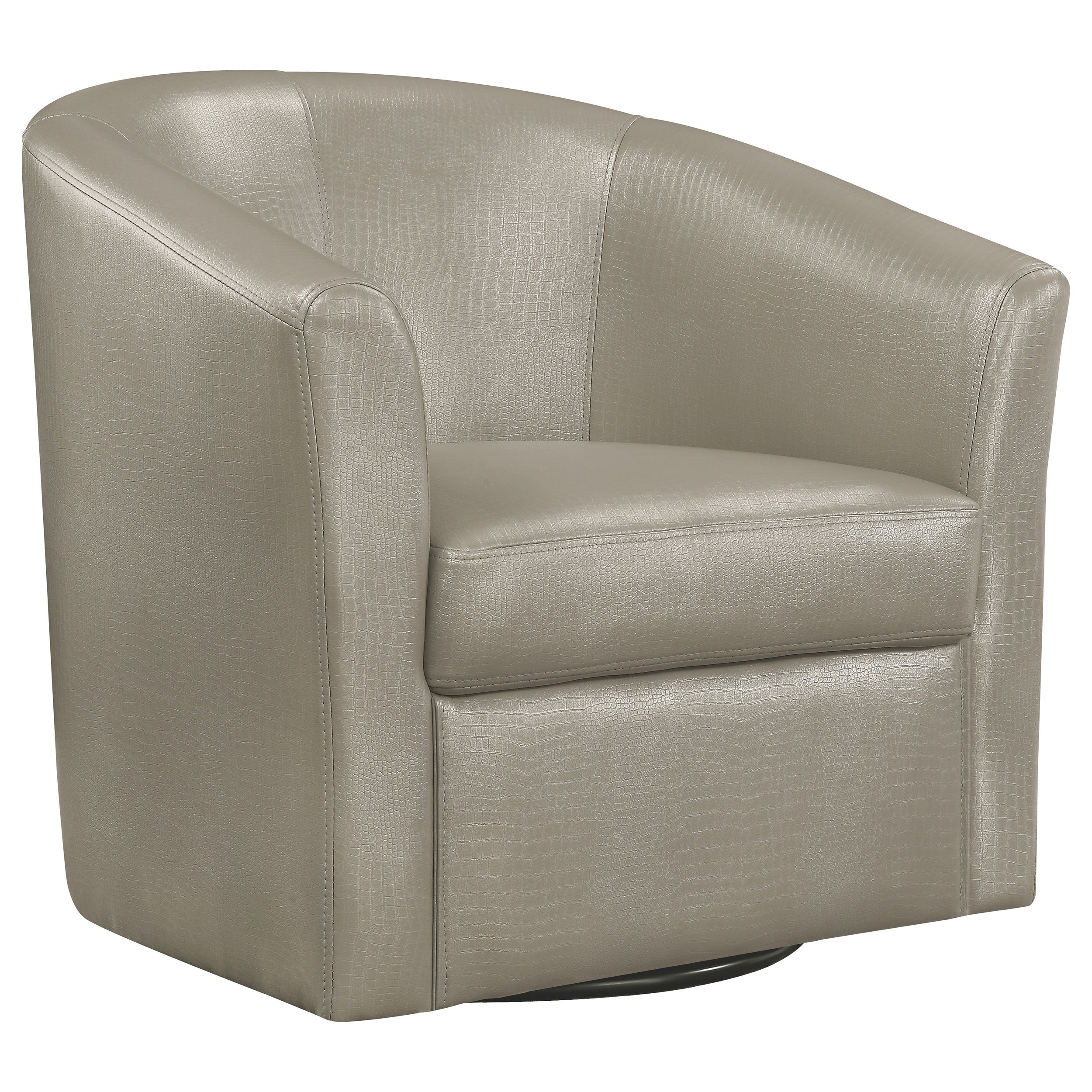 Orleans Furniture - Coaster - Turner Upholstered Barrel Back Swivel Chair Champagne - 902726