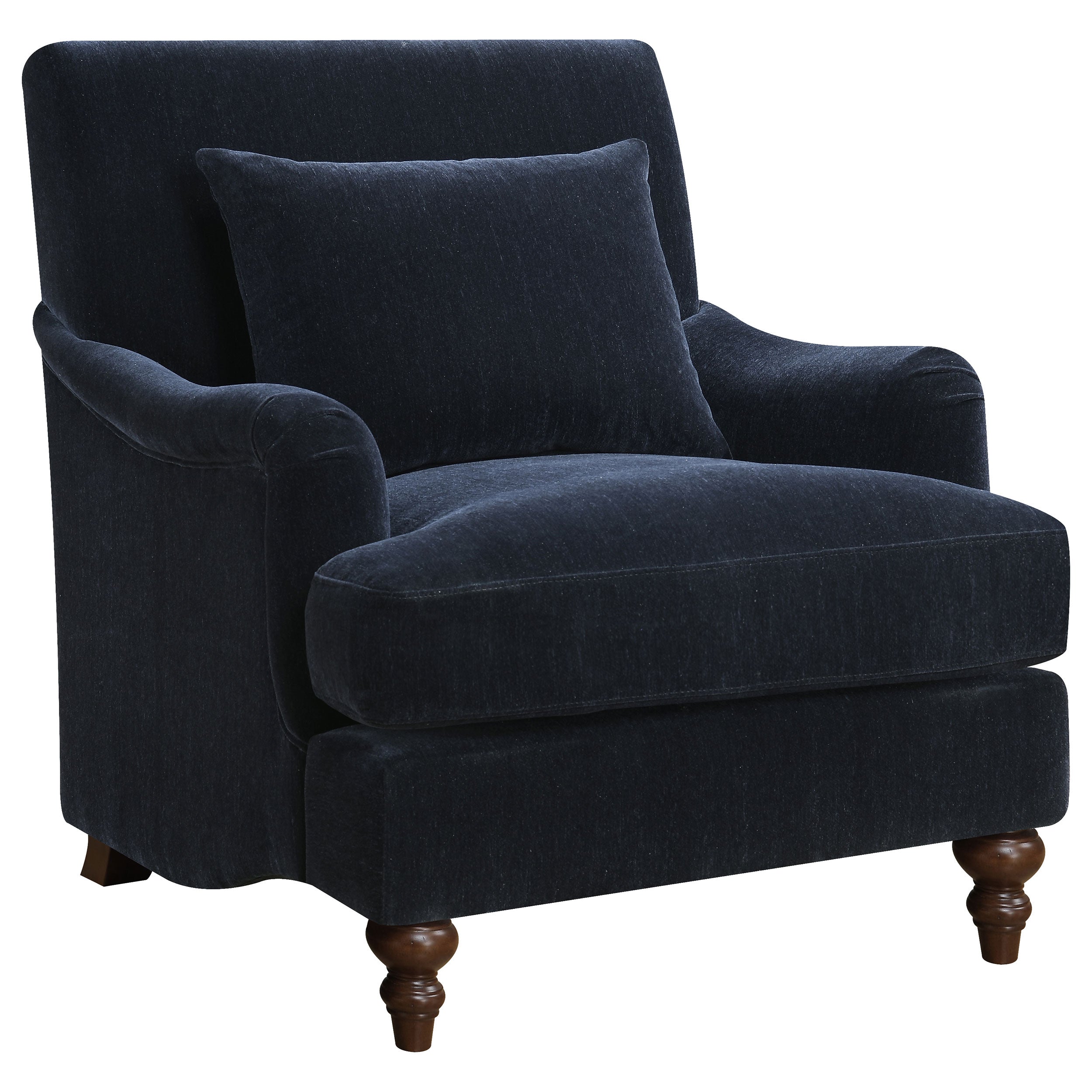 Orleans Furniture - Coaster - Frodo Upholstered English Arm Accent Chair Midnight Blue - 902899