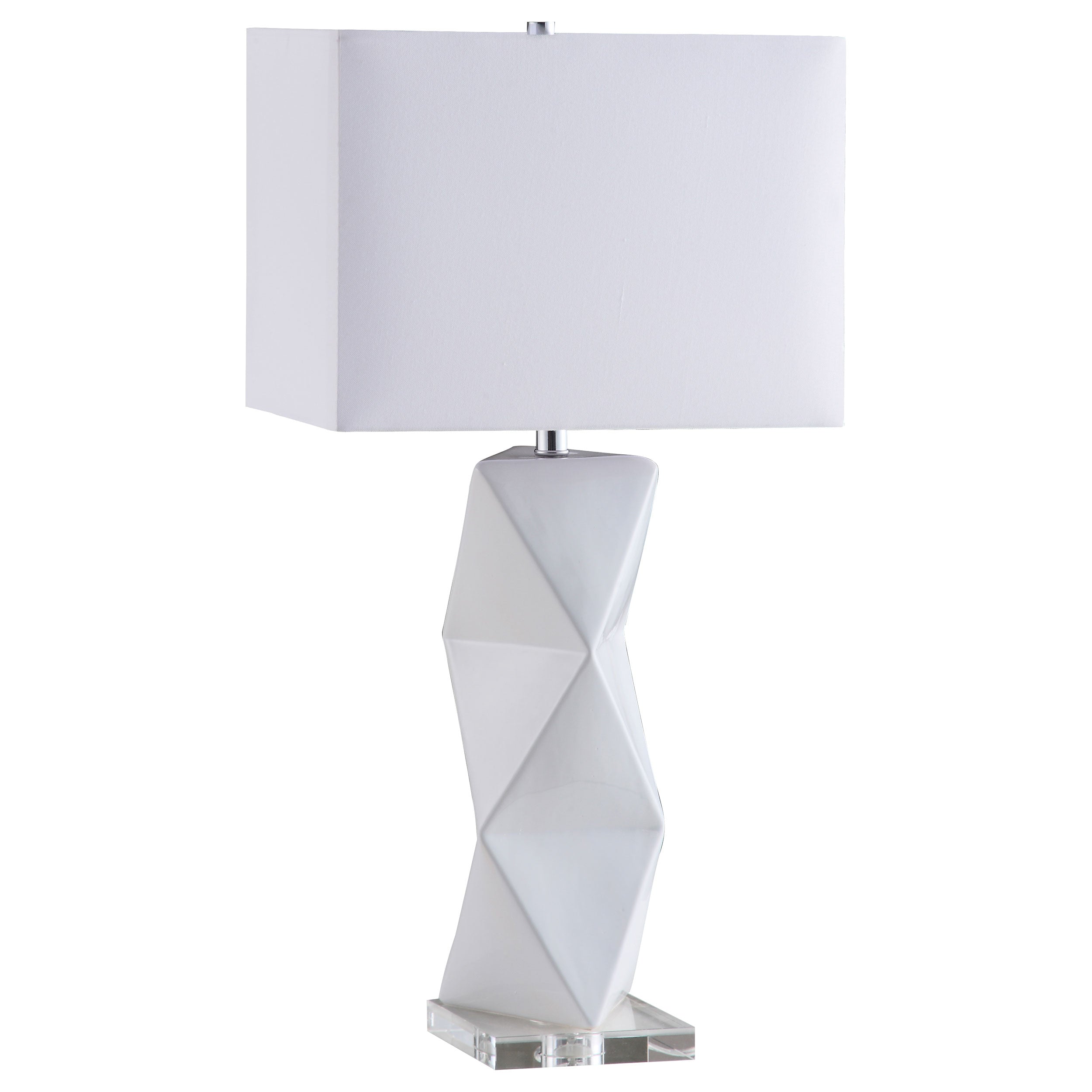 Orleans Furniture - Coaster - Camie 32-inch Rectangular Shade Geometric Table Lamp White - 902937